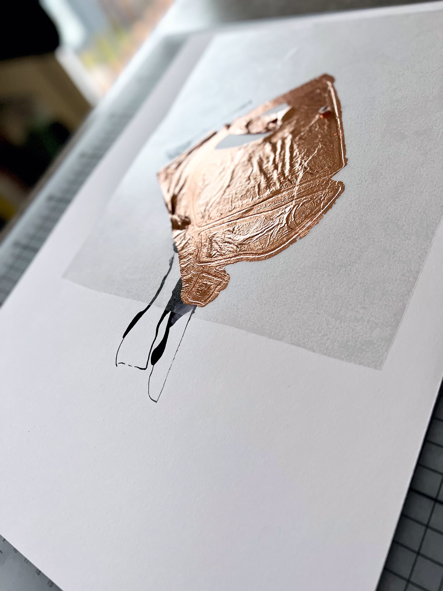 Atelier — Anlage von Kupfer-Blattmetall