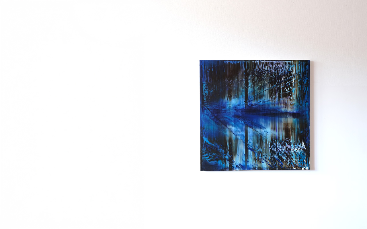 Stephan Schön — Abstraktes Bild 10, 2020, Öl auf Leinwand, 100 × 100 cm