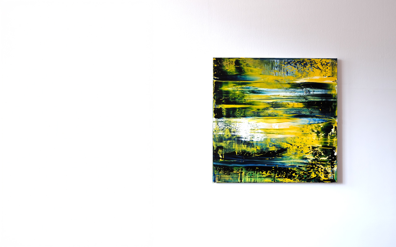 Stephan Schön — Abstraktes Bild 11, 2020, Öl auf Leinwand, 100 × 100 cm