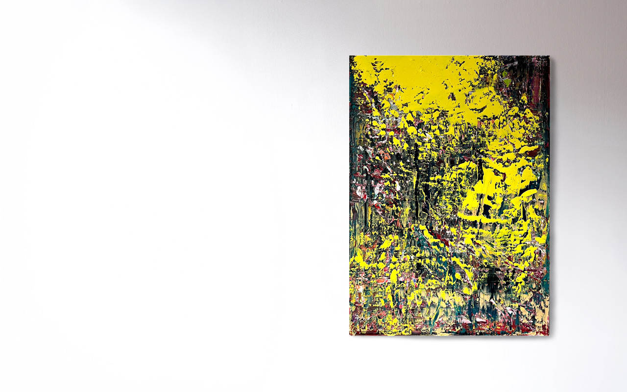 Stephan Schön — Abstraktes Bild 22, 2022, Öl auf Leinwand, 140 × 100 cm