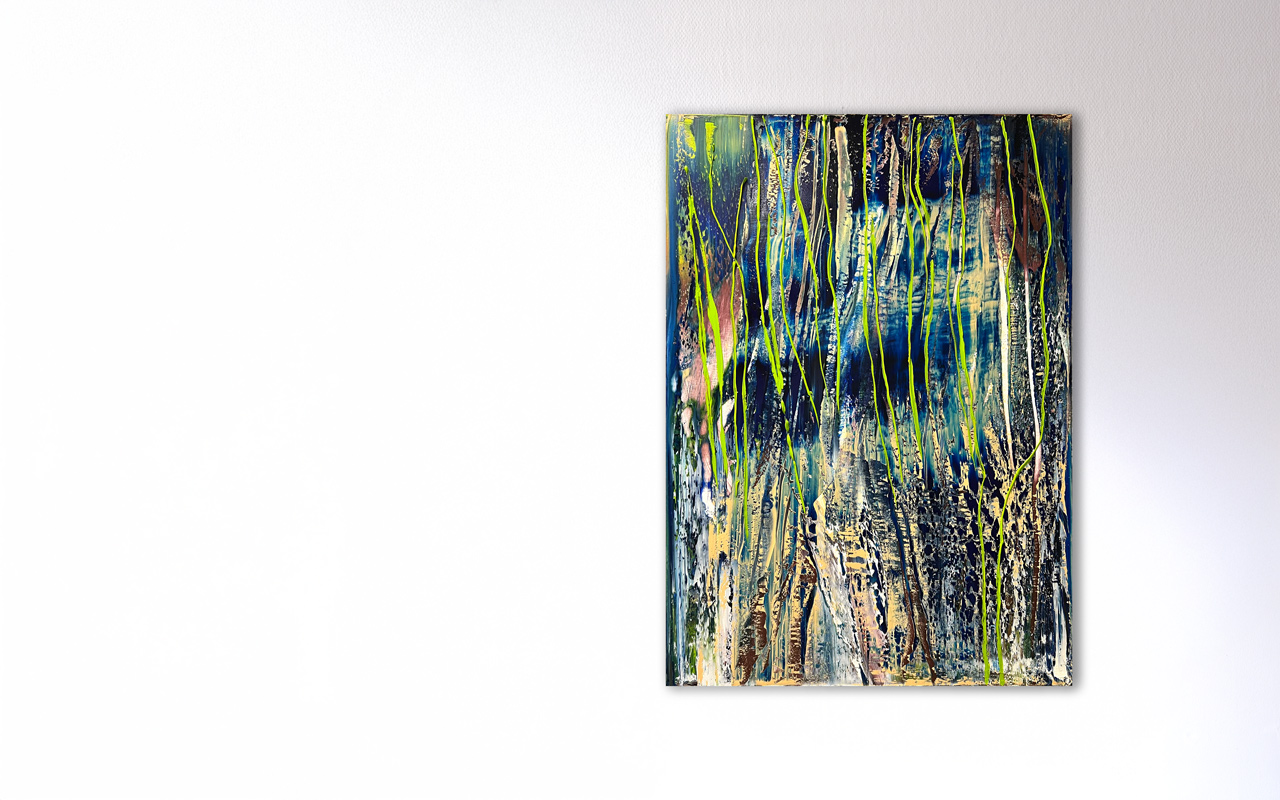 Stephan Schön — Abstraktes Bild 29, 2022, Öl auf Leinwand, 140 × 100 cm