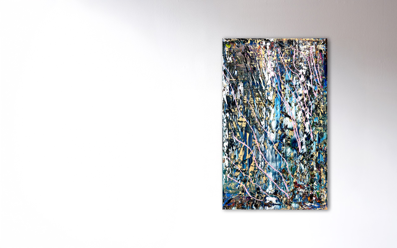 Stephan Schön — Abstraktes Bild 30, 2022, Öl auf Leinwand, 130 × 80 cm