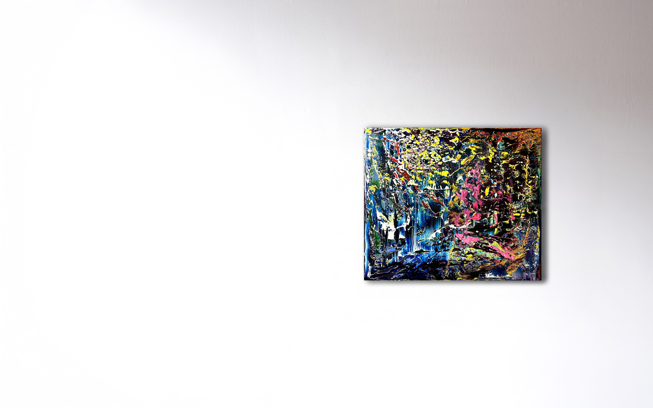 Stephan Schön — Abstraktes Bild 16, 2021, Öl auf Leinwand, 60 × 70 cm