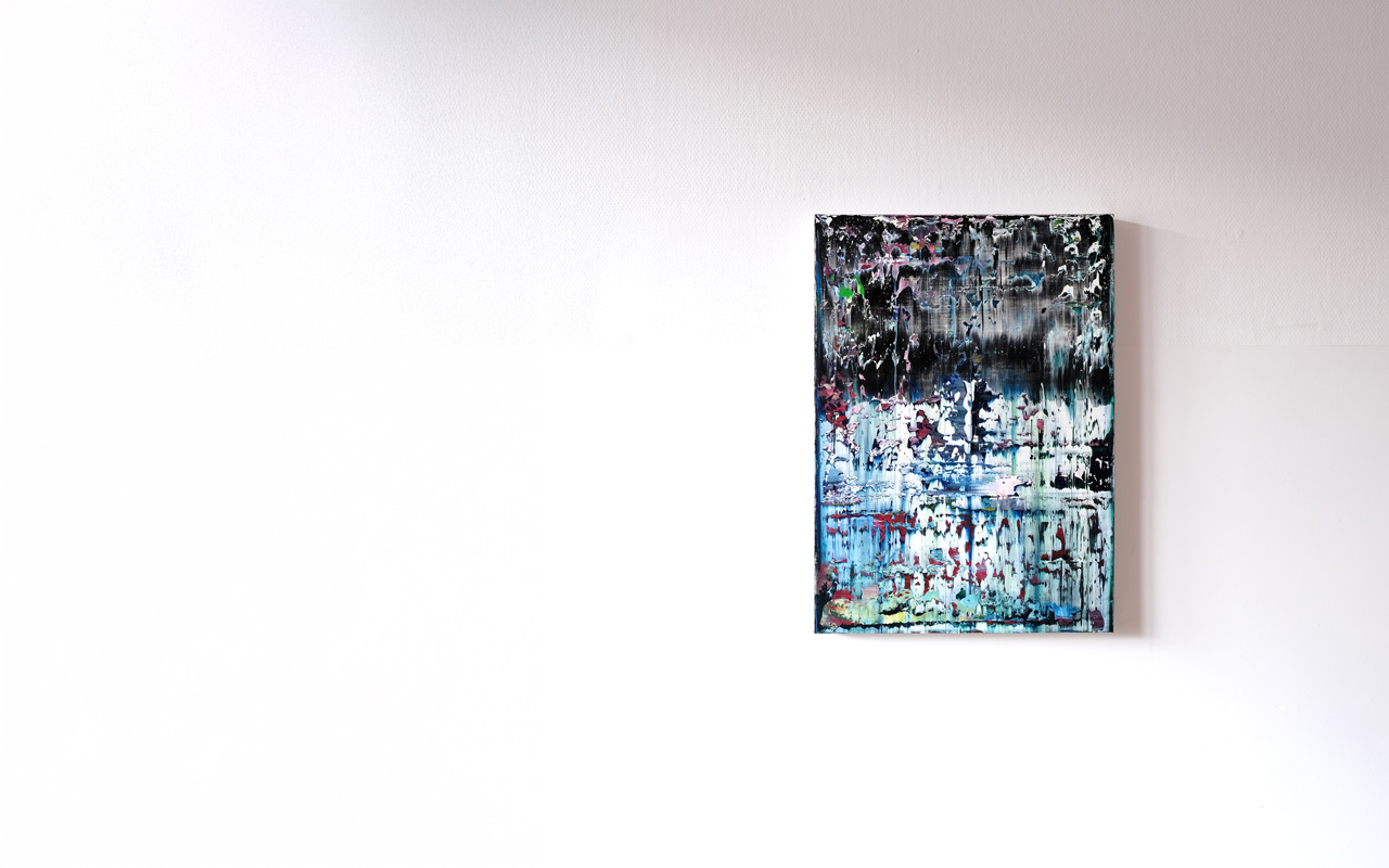 Stephan Schön — Abstraktes Bild 19, 2020, Öl auf Leinwand, 70 × 50 cm