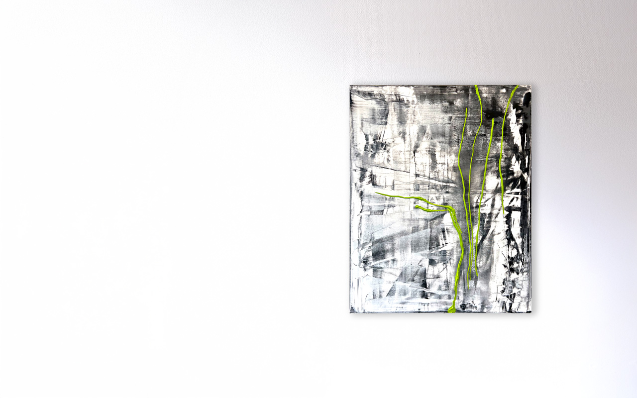 Stephan Schön — Abstraktes Bild 24, 2022, Öl auf Leinwand, 100 × 80 cm