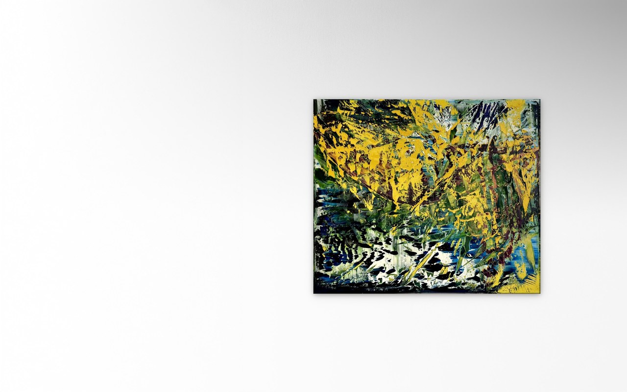 Stephan Schön — Abstraktes Bild 38-1, 2025, Öl auf Leinwand, 60 × 70 cm
