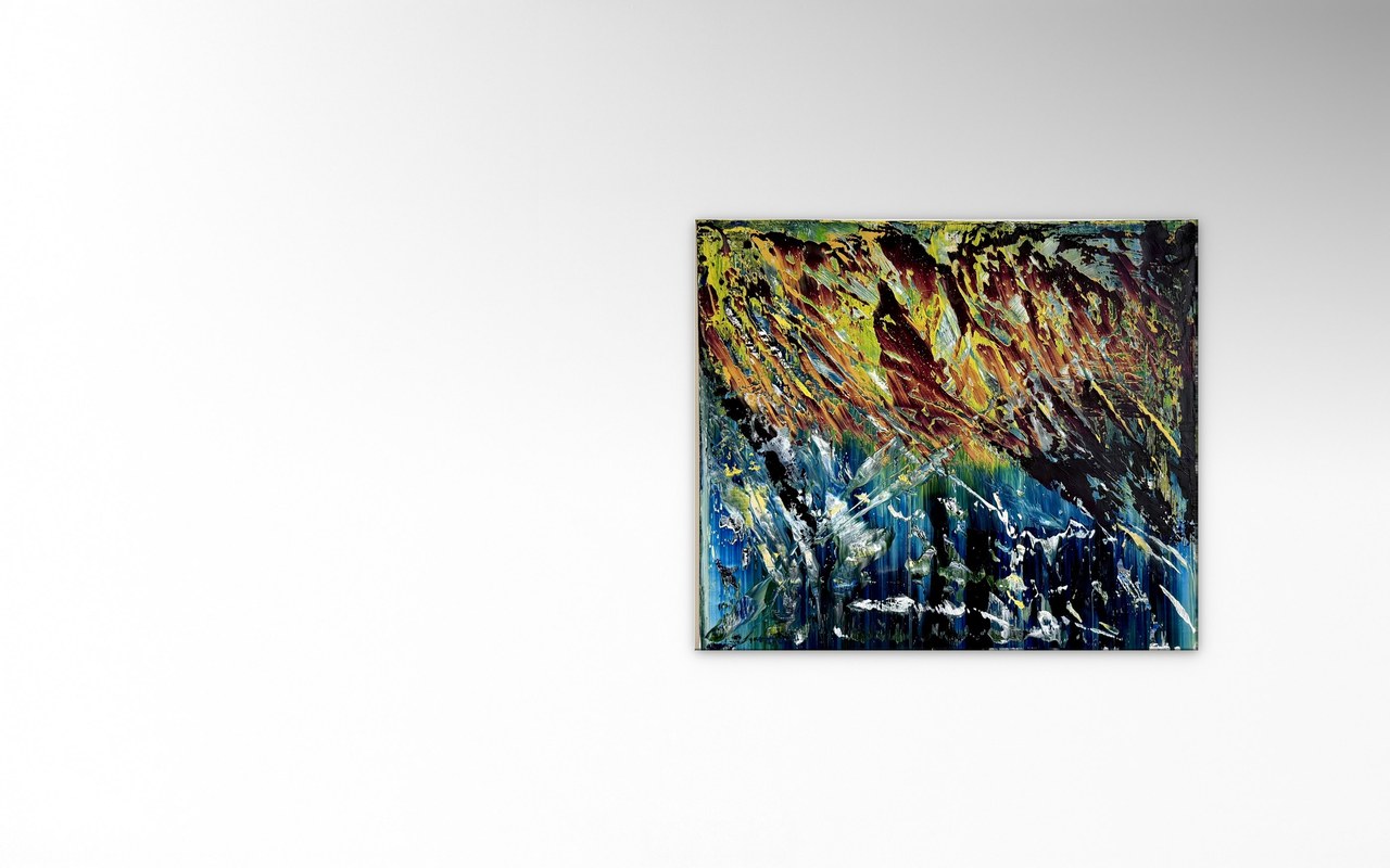 Stephan Schön — Abstraktes Bild 38-2, 2025, Öl auf Leinwand, 60 × 70 cm