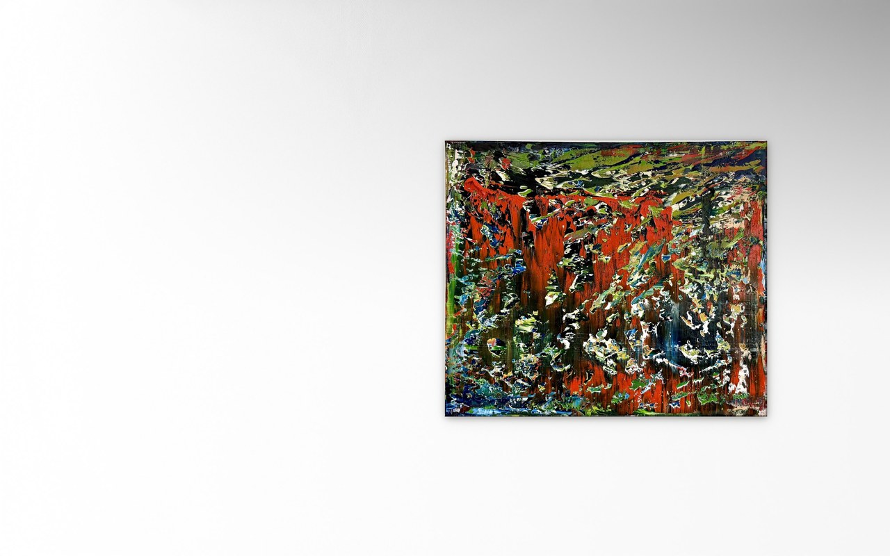 Stephan Schön — Abstraktes Bild 40, 2025, Öl auf Leinwand, 60 × 70 cm