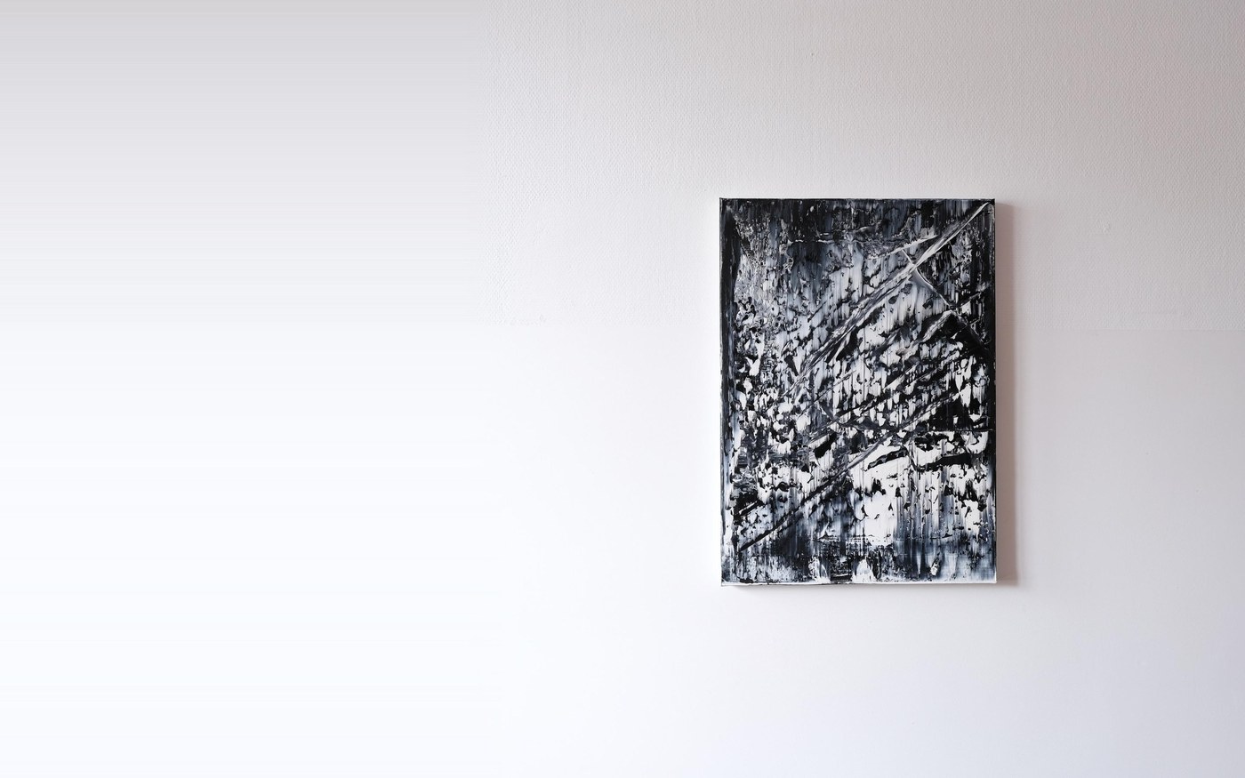 Stephan Schön — Abstraktes Bild 3-1, 2020, Öl auf Leinwand, 70 × 50 cm