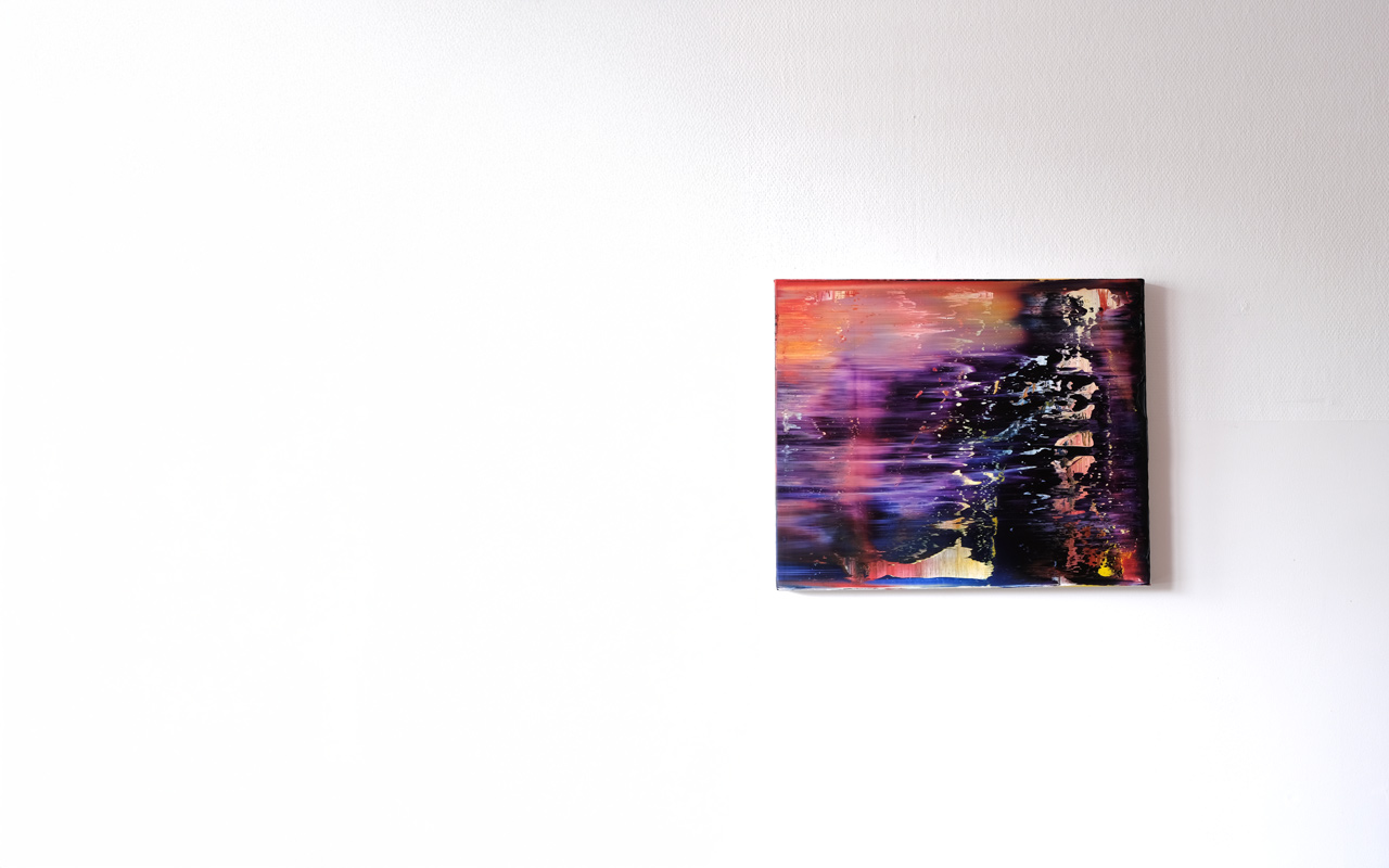 Stephan Schön — Abstraktes Bild 4-1, 2020, Öl auf Leinwand, 40 × 50 cm