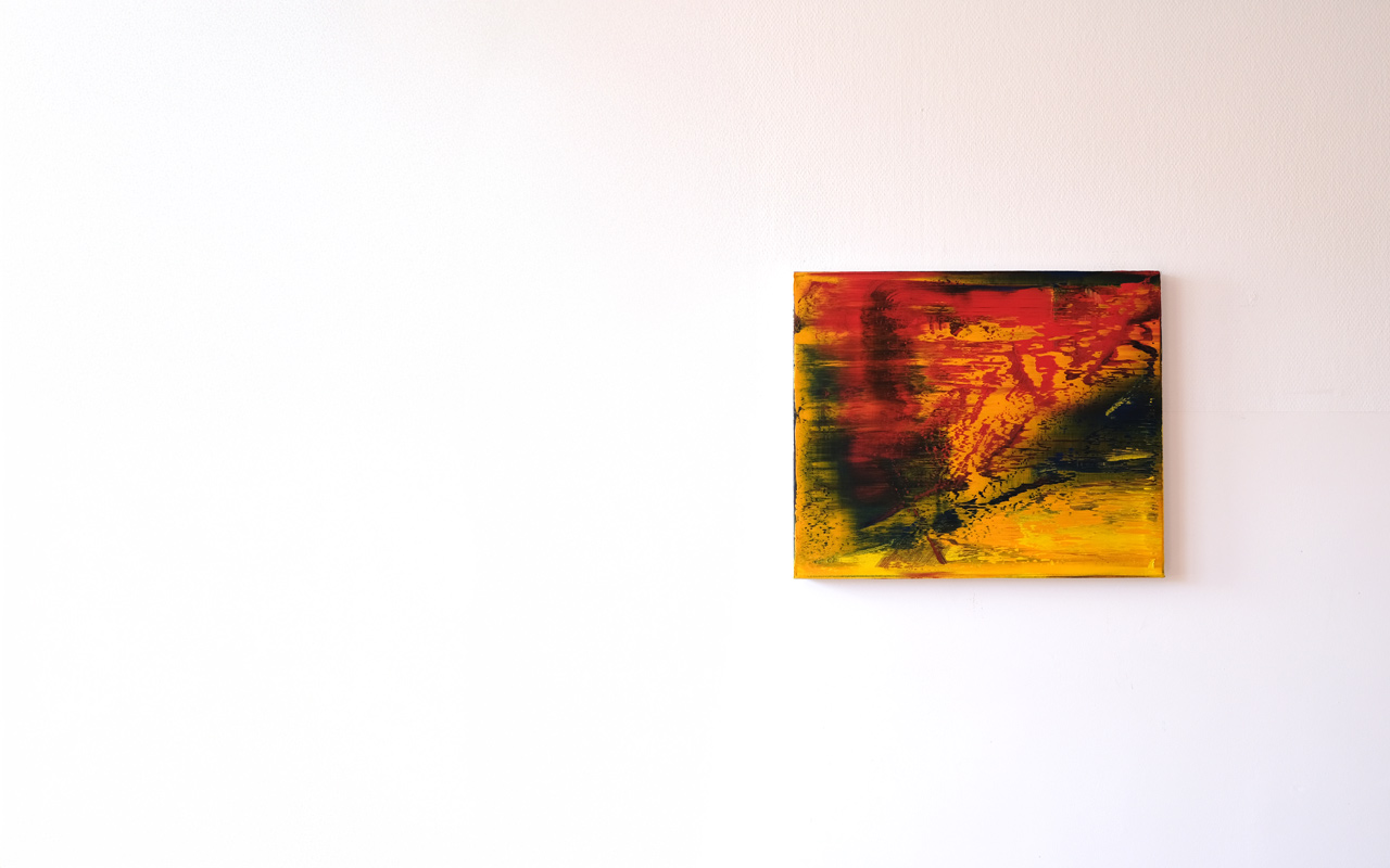 Stephan Schön — Abstraktes Bild 4-3, 2020, Öl auf Leinwand, 40 × 50 cm