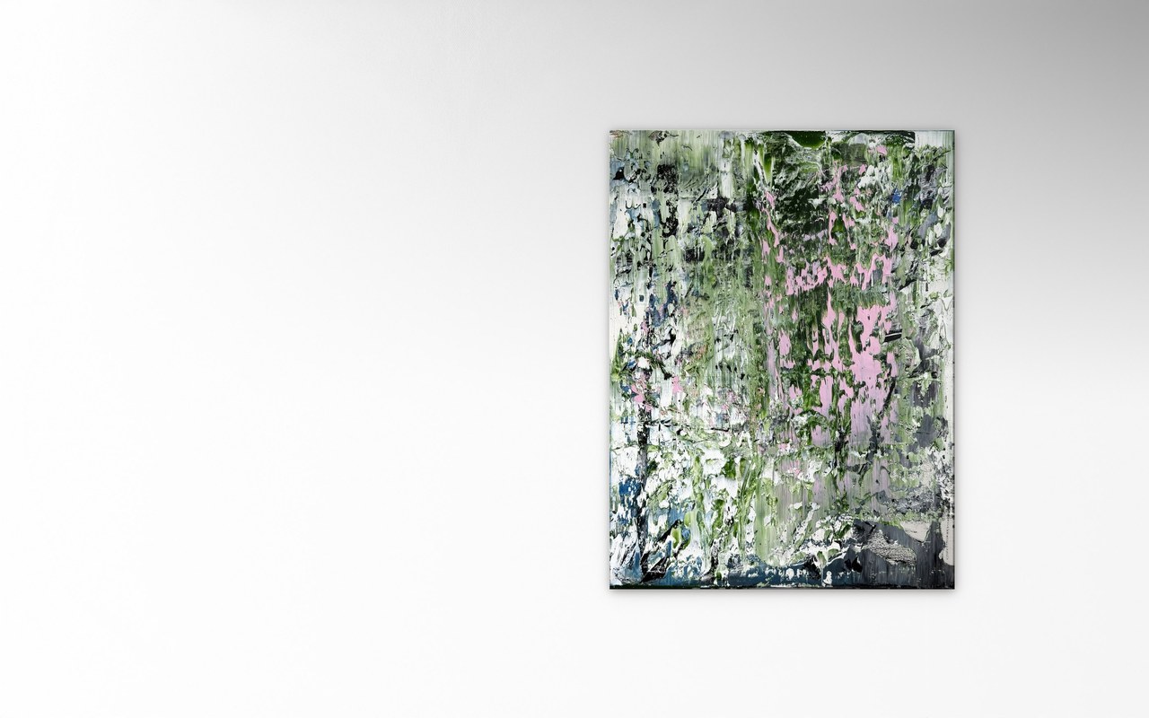 Stephan Schön — Abstraktes Bild 43-1, 2026, Öl auf Leinwand, 80 × 60 cm