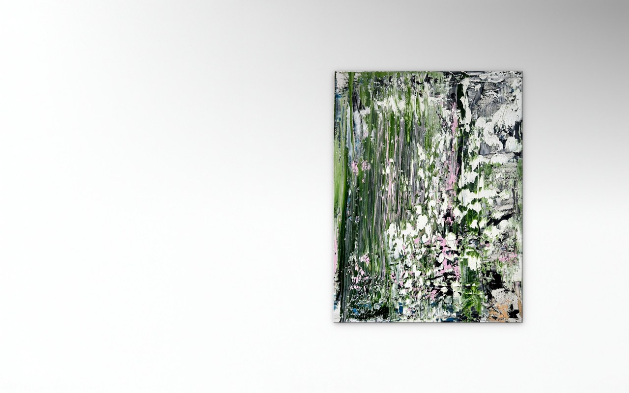Stephan Schön — Abstraktes Bild 43-2, 2026, Öl auf Leinwand, 80 × 60 cm