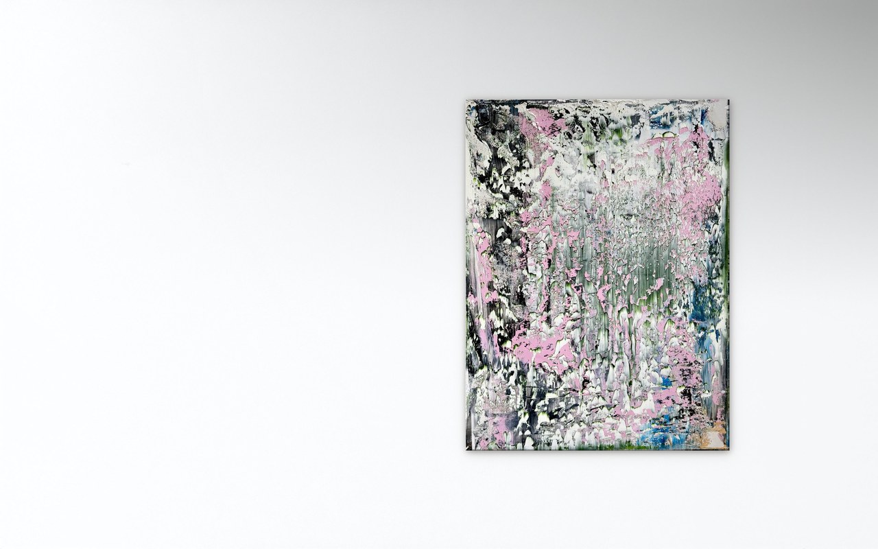 Stephan Schön — Abstraktes Bild 43-3, 2026, Öl auf Leinwand, 80 × 60 cm