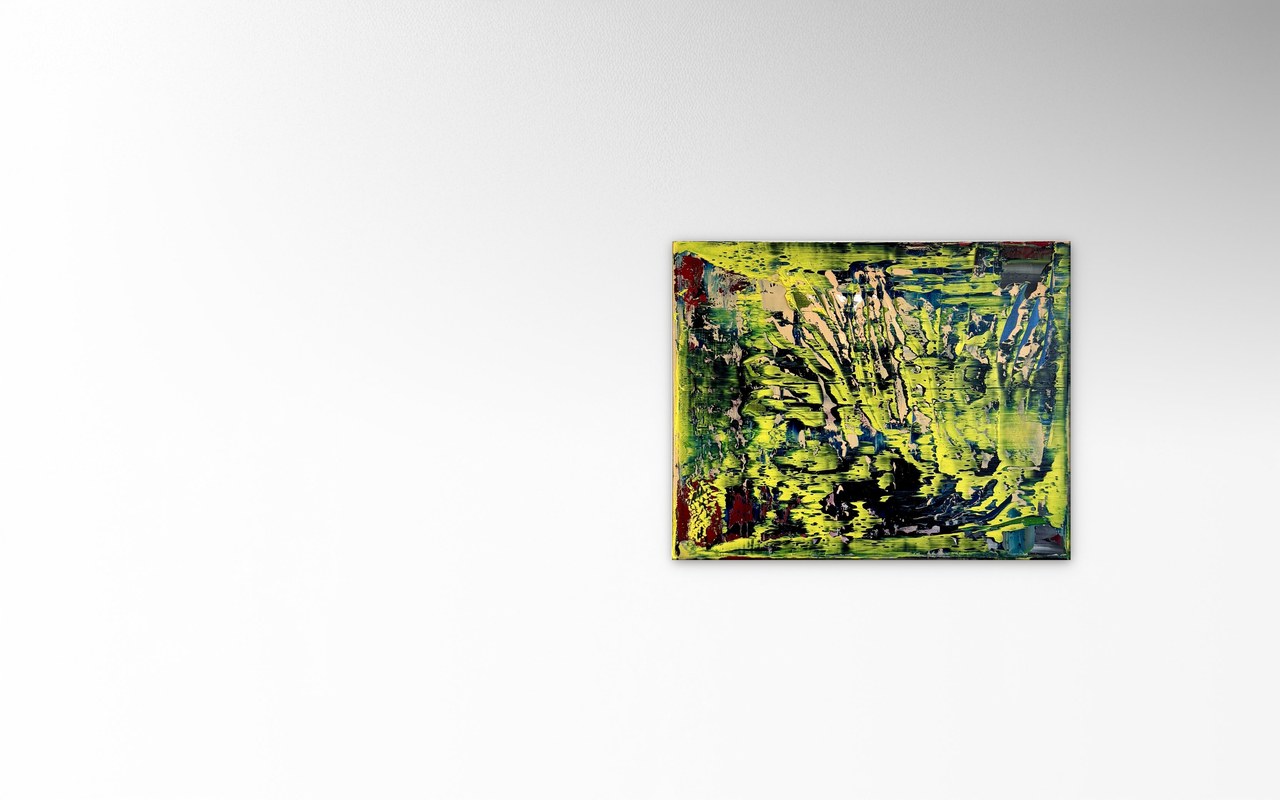 Stephan Schön — Abstraktes Bild 44-1, 2026, Öl auf Leinwand, 50 × 40 cm