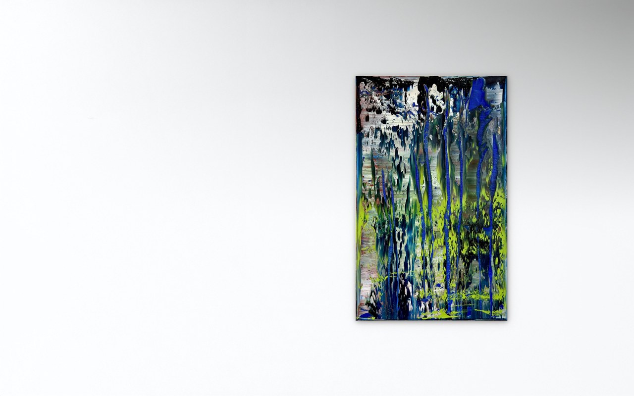 Stephan Schön — Abstraktes Bild 49-2, 2026, Öl auf Leinwand, 68 × 42 cm