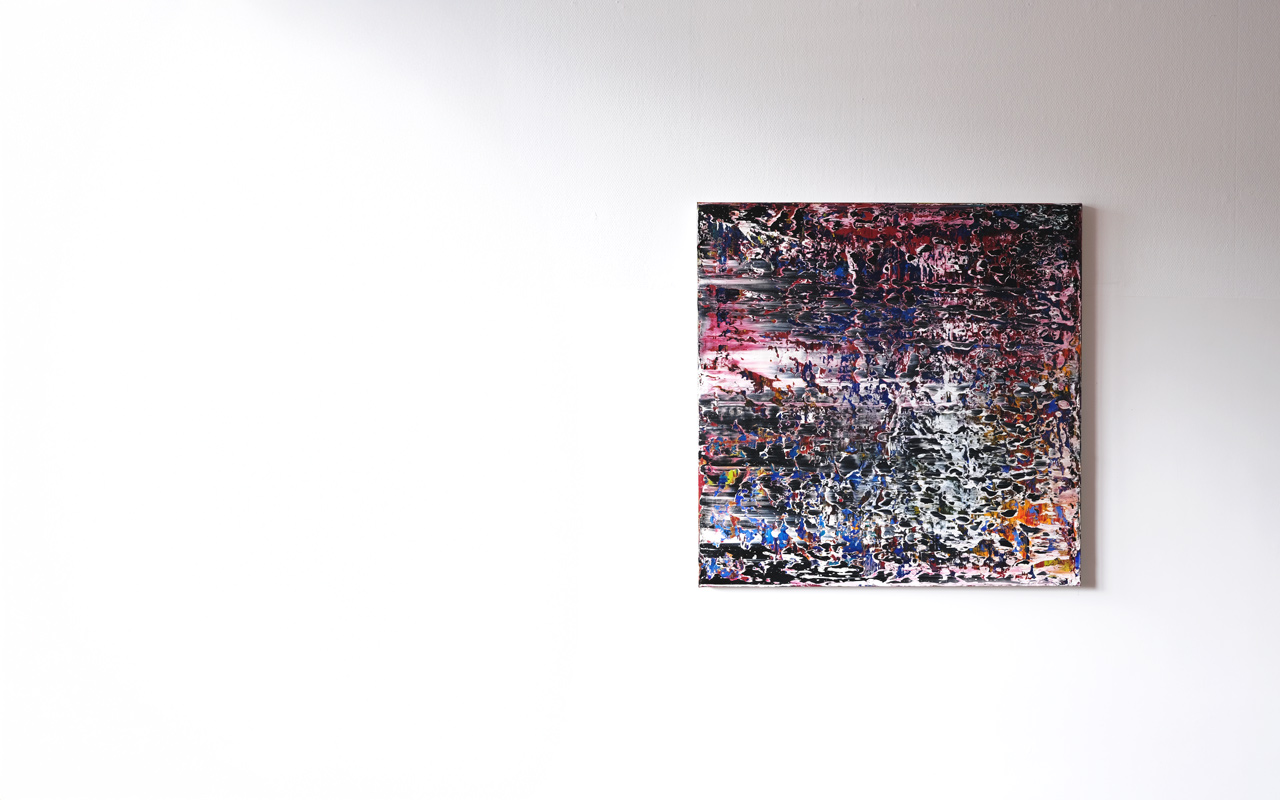 Stephan Schön — Abstraktes Bild 5-1, 2020, Öl auf Leinwand, 100 × 100 cm