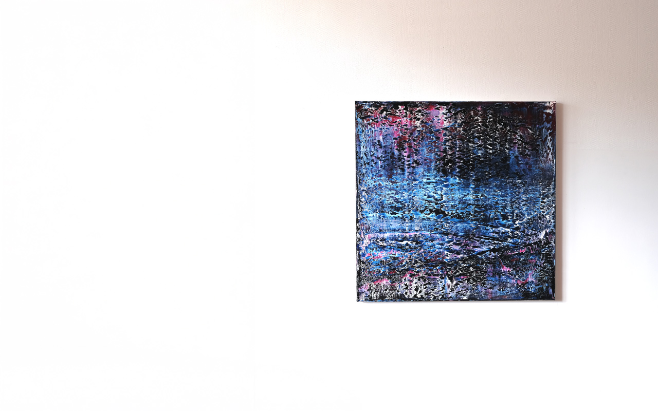 Stephan Schön — Abstraktes Bild 5-2, 2020, Öl auf Leinwand, 100 × 100 cm