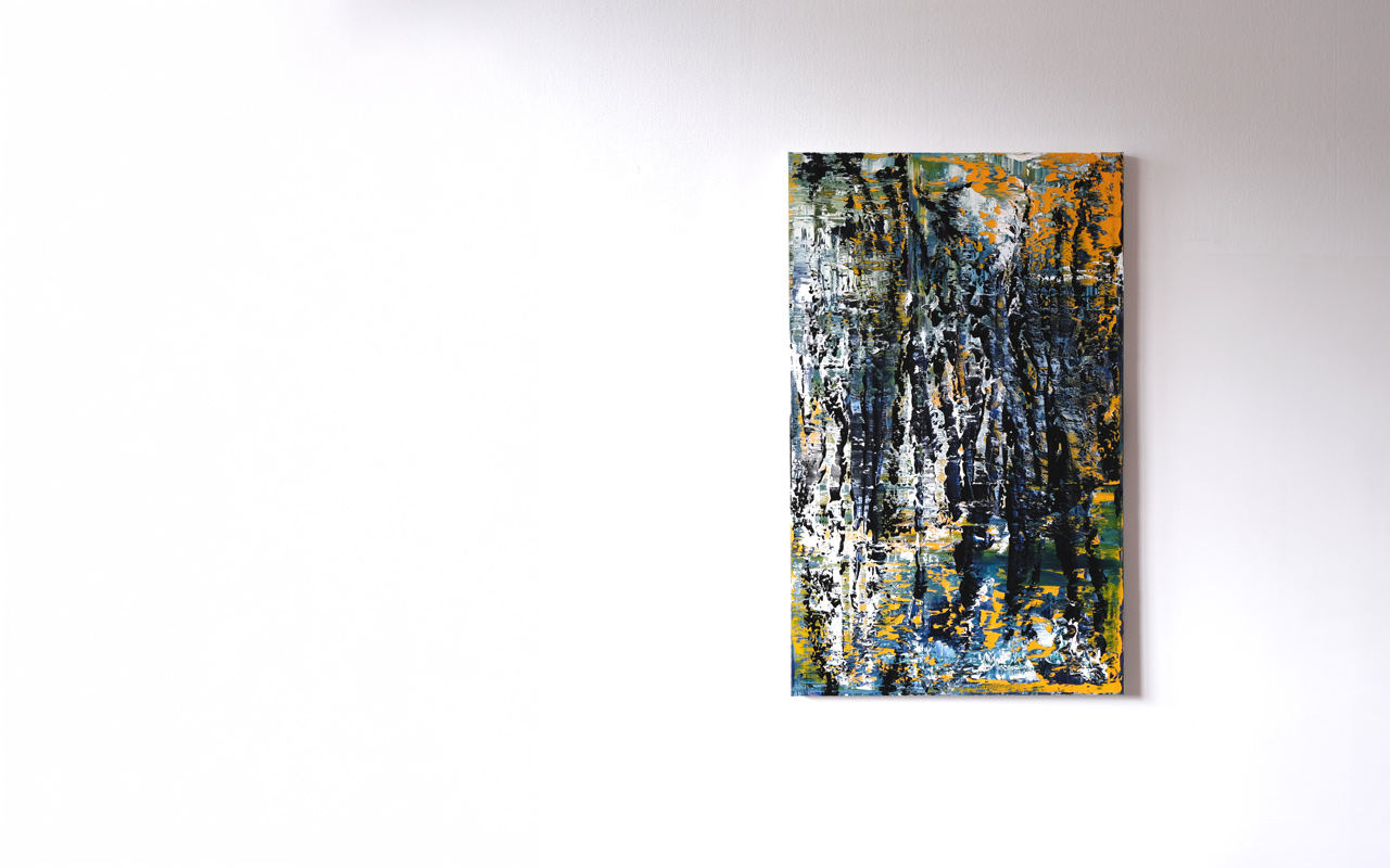 Stephan Schön — Abstraktes Bild 7-1, 2020, Öl auf Leinwand, 130 × 80 cm