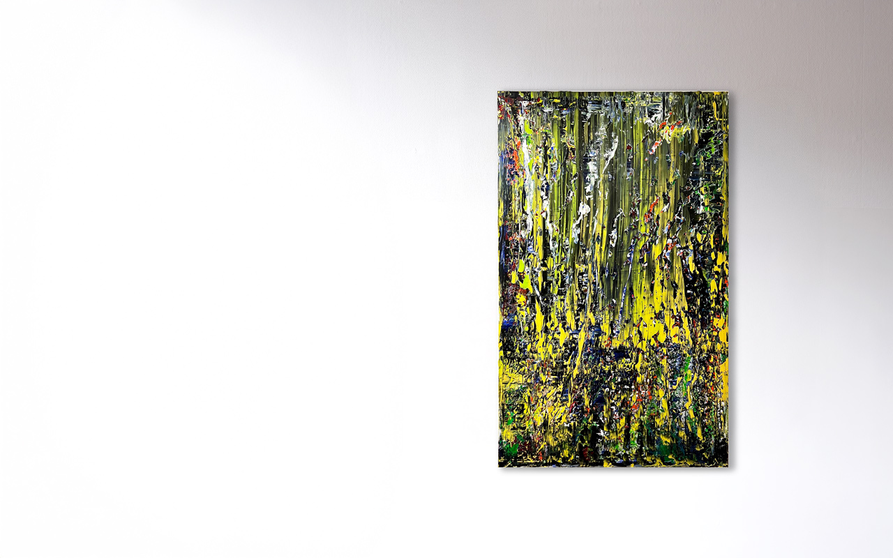 Stephan Schön — Abstraktes Bild 7-3, 2021, Öl auf Leinwand, 130 × 80 cm