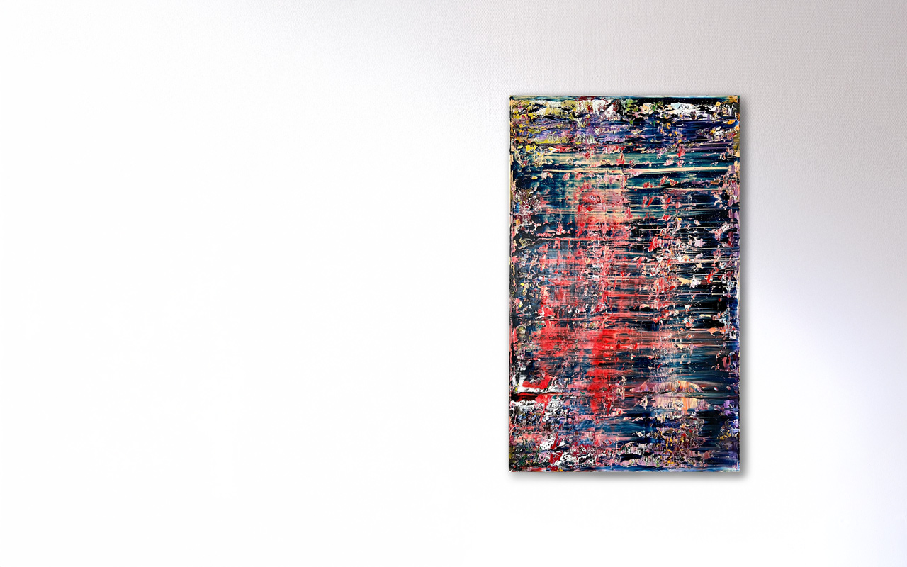 Stephan Schön — Abstraktes Bild 7-4, 2021, Öl auf Leinwand, 130 × 80 cm